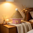 thumbnail image 6 of Round Woven Cotton Rope Storage Basket with Lid, Multicolor, 11 x 7 Inches, Decorative Organizer for Desk, Shelf, Bathroom, 6 of 6