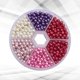 thumbnail image 2 of EeaseMX 1 paquete de cuentas redondas de vidrio de 4 mm para manualidades, cuentas coloridas para punto de cruz, accesorios para bisutería (estilo mixto 4, aproximadamente 810 piezas), 2 of 7