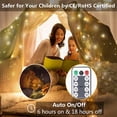 thumbnail image 5 of Juhefa String Lights Curtain Lights with Remote,7.9' L x 5.9' W 144-Bulb USB Plug-in LED Light for Wedding Home Bedroom Decor,Warm White, 5 of 6