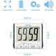thumbnail image 2 of Temporizador de cocina, temporizador de cocina digital magnético electrónico, temporizador de cocina digital de 24 horas con alarma audible, pantalla LCD, soporte magnético de cuenta, 2 of 8