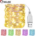 thumbnail image 2 of Guirnalda de luces LED de 30 metros con cable de cobre, resistente al agua, con batería USB, para decoración de fiestas de bodas y Navidad, 2 of 5