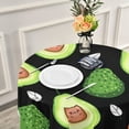 thumbnail image 6 of Dreamtimes Avocado Round Tablecloth 60", Waterproof Tablecloth Stain Resistant and Wrinkle Decorative Patio Table Cloths for Kitchen Dinning Room Party Home Garden Picnic, 6 of 7