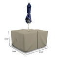 thumbnail image 2 of COVERS&ALL Square Table & Chair Set Cover with Umbrella Hole, 12 Oz Waterproof UV & Weather Resistant, Patio Lawn Garden Backyard Furniture with Air Vents & Drawstrings (45"L X 45"W X 30"H, Beige), 2 of 8