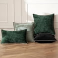 thumbnail image 6 of Zahazoho Set of 2 Chenille Throw Pillow Covers 18x18", Soft Premium Plush  Cushion Case with Hidden Zipper for Sofa Couch Bed, Black, 6 of 6
