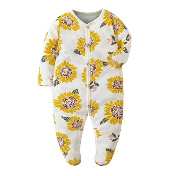 Icvfdpl Baby Boy Girl Outfit Clothing Newborn Bag Long Sleeved Spring Summer Bag Feet Crawling Clothes Cartoon Clothes Breathable 3-6 Months