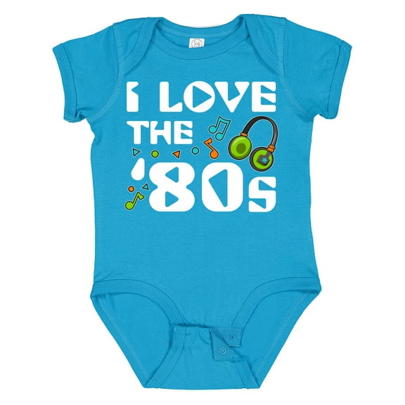 Inktastic I Love the '80s-musical Notes Boys or Girls Baby Bodysuit