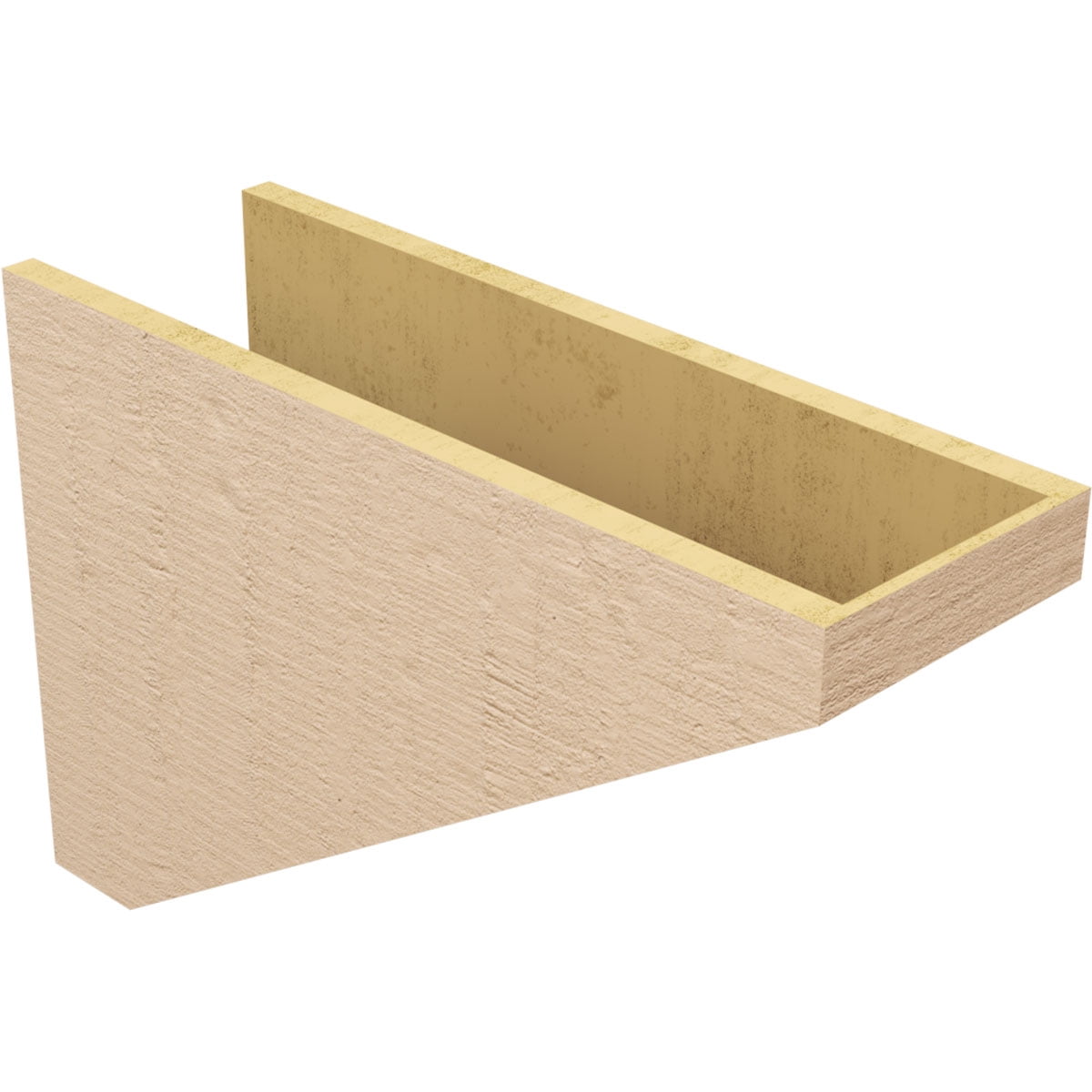 9"W x 27"D x 18"H Classic Concord Rough Cedar Woodgrain TimberThane Corbel, Primed Tan
