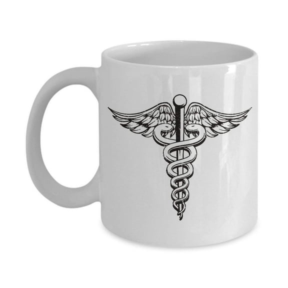 Vintage Caduceus Medical Symbol Coffee & Tea Gift Mug, Birthday Gag Gifts for Men or Women Doctor, Med School Student, Physician Assistant and Future & Retired Pharmacist