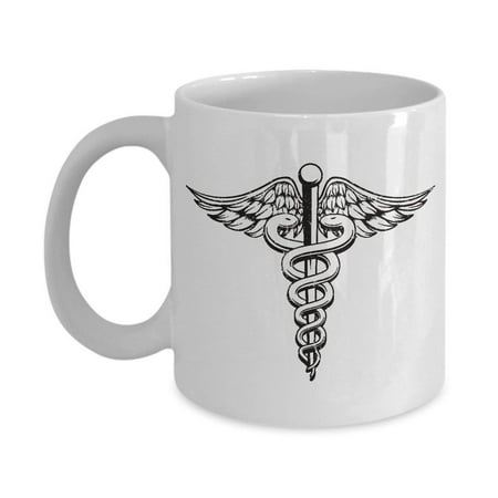 Vintage Caduceus Medical Symbol Coffee & Tea Gift Mug, Birthday Gag Gifts for Men or Women Doctor, Med School Student, Physician Assistant and Future & Retired