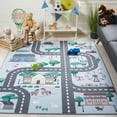 thumbnail image 3 of SAFAVIEH Kids Playhouse Ranch Crossroads Machine Washable Area Rug, Blue/Dark Grey, 3'3" x 5'3", 3 of 13