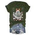 thumbnail image 4 of Halloween Shirts for Women T-Shirts for Women Casual Graphic Tee with Round Neck and Distinct Pattern Seasonal Summer Out for Jeans Green XL, 4 of 5