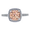 thumbnail image 4 of NANA Jewels 2ct Pure Brilliance Zirconia Halo Engagement Ring-Cushion Cut-Morganite-9.5, 4 of 7