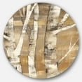 thumbnail image 1 of Designart 'Natural Birch Forest I' Traditional Metal Circle Wall Art, 1 of 3