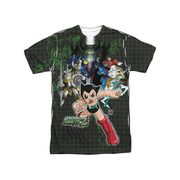 Astro Boy Japanese Anime Cartoon Show Characters Group Adult Front Print  T-Shirt 