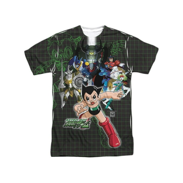 Astro Boy Japanese Anime Cartoon Show Characters Group Adult Front Print T-Shirt Astro Boy Japanese Anime Cartoon Show Characters Group Adult Front Print T-Shirt