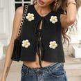 thumbnail image 6 of Summer Womens Plus Size Tank Tops Casual Oversize Solid Color Round-Neckleeveless Black Camisoles S-XL, 6 of 7