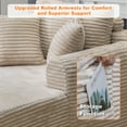 thumbnail image 5 of Kelyda 61" Oversized Chaise Lounge Chair Indoor, Modern Boneless Cloud Faux Fur Couch Sofa Bed Sleeper Couch Beige, 5 of 9