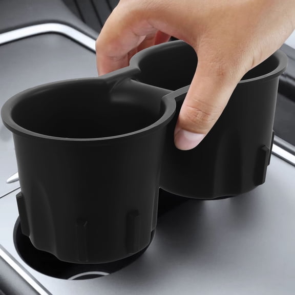 Alasum Black Portable Car Cup Holder Organizer Insert for Vehicle Drink Bottles and Small Accessories