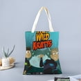 thumbnail image 2 of Wild Kratts Bolso de tela con estampado de lienzo para mujer, bolsa de compras reutilizable y estética, con cremallera interior, regalo para mujer,40*45cm., 2 of 6