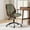 Green, variant on Ergonomic Adjustable Swivel Office Chair with Solid Wood Backrest and Premium Comfort Tan Cushion for Home Workplace