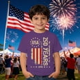 thumbnail image 2 of JIAYUE Boys Independence Day T-Shirt 250 Years Patriotic Round Neck American Flag Graphic Print Short Sleeve Fourth Of July Classic Comfortable Top For Youth Summer Outdoor Activity, 2 of 4