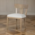 thumbnail image 6 of Benjara 23" Dining Chair Set of 2- T Shape Back- Cushioned- Beige Upholstery, 6 of 6