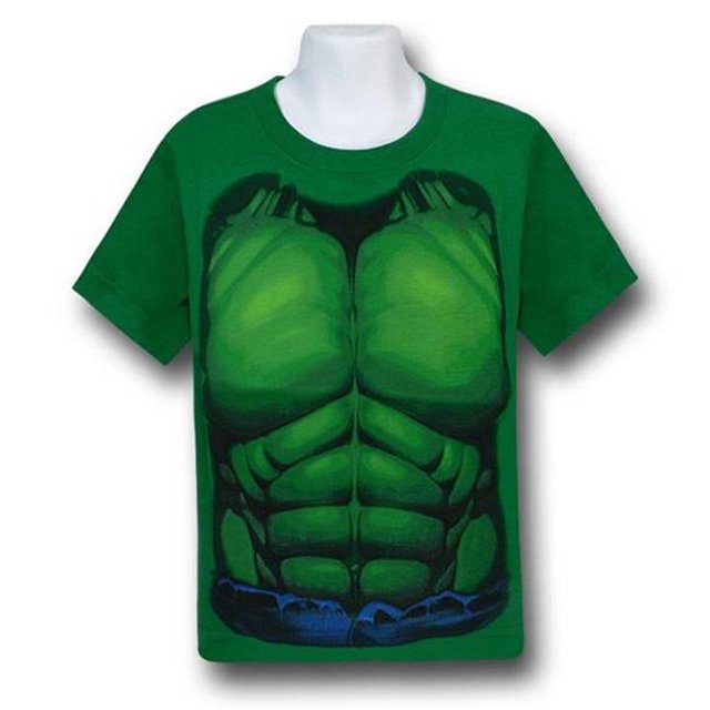 Incredible Hulk tshulkkidscostjl Hulk T-Shirt de Costume pour Enfants - Taille 7