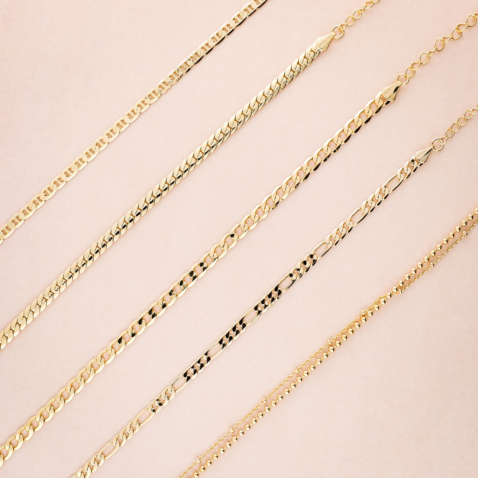 BERRICLE Wheat Chain Anklet Ankle Bracelet for Women, Gold-Tone