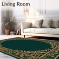 thumbnail image 2 of ODIKA 2'x3' Machine Washable Non-Slip Area Rug, Elegant Pinecone Bough Welcoming Entryway Seasonal Visitor Reception High Traffic Rug, Green, 621334, 2 of 7