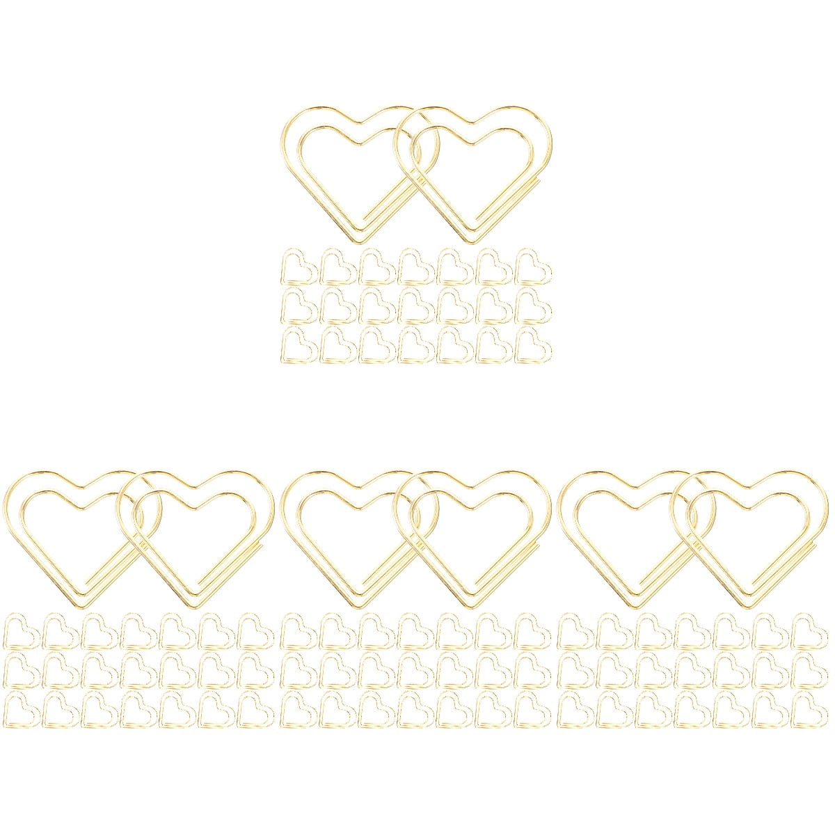 unbranded 400 pcs  Paper Clips Heart Shaped Paper Clips File Document Paper Clips Office Small Paperclips