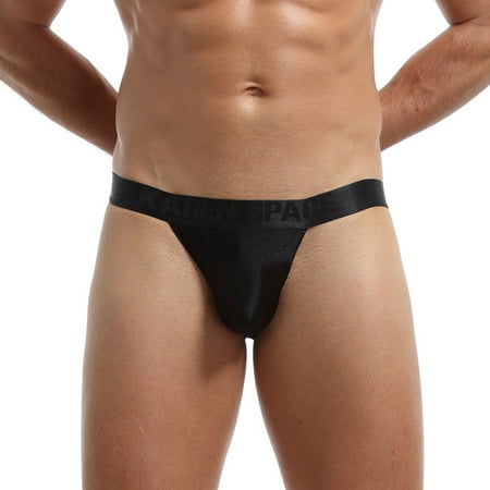 

Gubotare Brief For Men Men s Sexy Brazilian Underwear See Through Bikini Under Panties Half Back Coverage Mens Underwear Black L