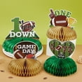 thumbnail image 3 of 8Pcs 1st Year Down Football Honeycombs Centerpieces, Sage Green Sports Game Day Table Decorations for First Birthday - Foam Sports Balls Table Supplies for One Year Old Boy, 3 of 7