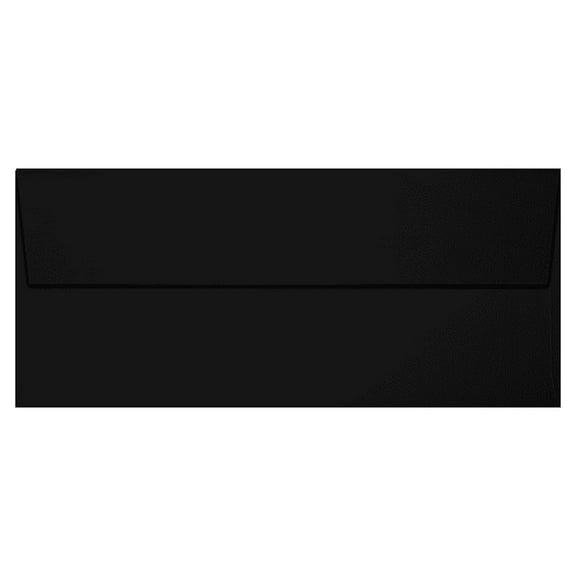 LUXPaper Slimline #9 Invitation Envelopes, Peel & Press, 3 7/8 x 8 7/8, Midnight Black, 250 Pack
