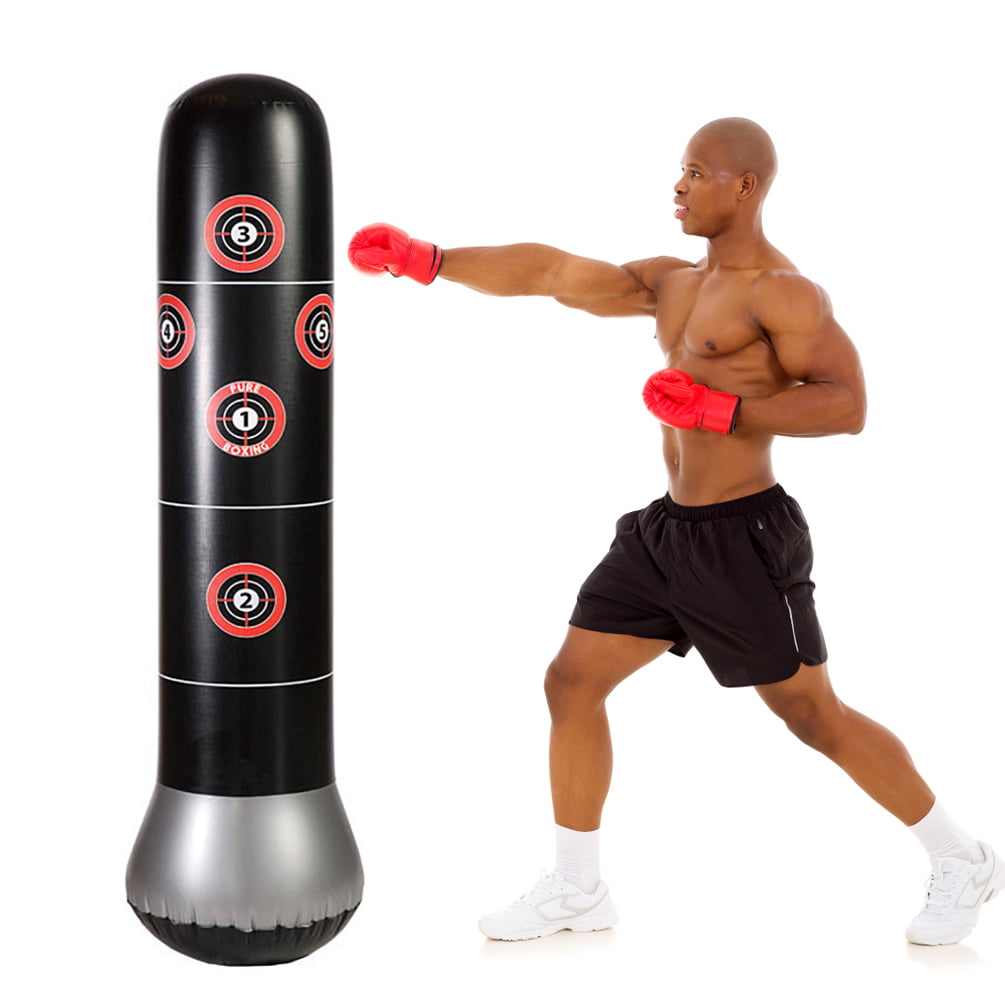 57inch Inflatable Kids Punching Bag,Free Standing Boxing Bag Inflatable Punching Bag for Adults and Kids,Toy Youth Boxing Bag 