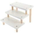 thumbnail image 3 of HONMEET White Wood Display Stand for Figurine Collection, Stable and Practical Display Shelf for Home or Office, 3 of 8