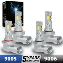 HMCYCI For Ford Explorer 2002 2003 2004 2005 Led Headlight Bulbs 9006 9005 High&Low Beam White 4pcs