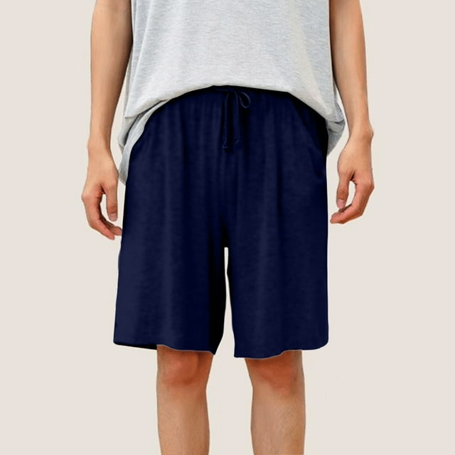 pstuiky Pantalones cortos para hombre, Pantalones cortos transpirables con bolsillos y corte en casa de color liso para hombre Pantalones cortos cargo