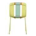 thumbnail image 6 of 4-Pack Modern Color Block Chairs - Durable Metal Legs & Weatherproof PP Seats, Bright Yellow/Orange/Green - Living Room, Café & Patio Furniture, 6 of 9