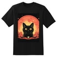 thumbnail image 2 of Plus Size Shirt for Women Black Tops for Women Oversized Short Sleeves Shirt for Women Retro Black Cat T Shirt Crewneck Shirt for Women XL, 2 of 5
