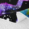 thumbnail image 5 of Manfei Neon Dinosaur Wildlife Quilt King,Gothic Starry Sky King Coverlet Set,Black Purple,3-Piece,1 Bedspread and 2 Pillowcases, 5 of 7