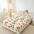 thumbnail image 4 of Castle Fairy Preppy Children Green Frog Queen Sheet Sets,Red Mushroom Bed Set, 4 of 7