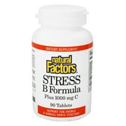 Natural Factors - Stress B Formula Plus 1000 mg Vitamin C - 90 Tablets