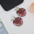 thumbnail image 3 of Unique Bargains 2 Pcs Dust Plug Charm for Type-C Fruit Anti Dust Plugs Clear Red, 3 of 5