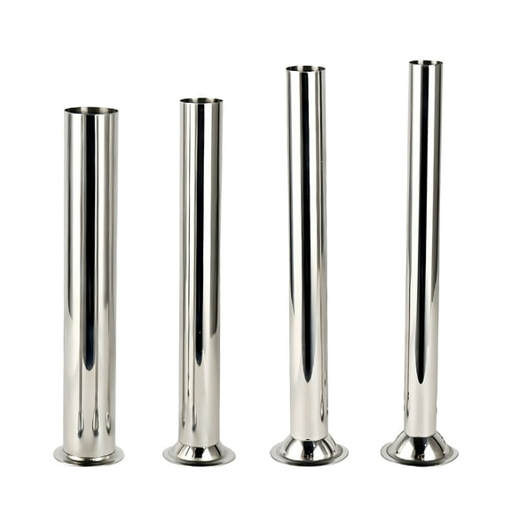 4pcs Stainless Steel Sausage Stuffer Component Quick Installation Filling Tubes with Funnel Sausage Making Tool