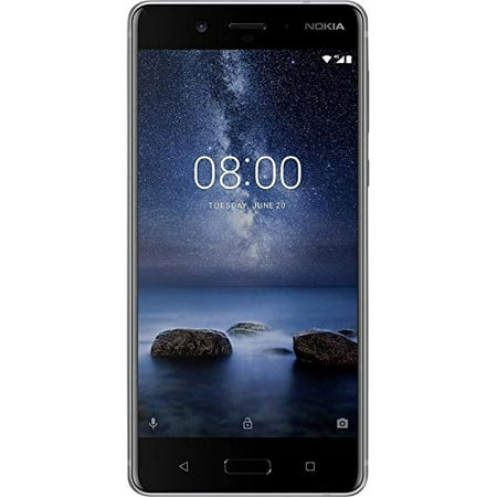 Nokia 8 TA-1012 64GB Single Sim GSM Unlocked Android Phone w/ Dual 13MP Camera - Polished (Best Nokia Dual Sim Phone)