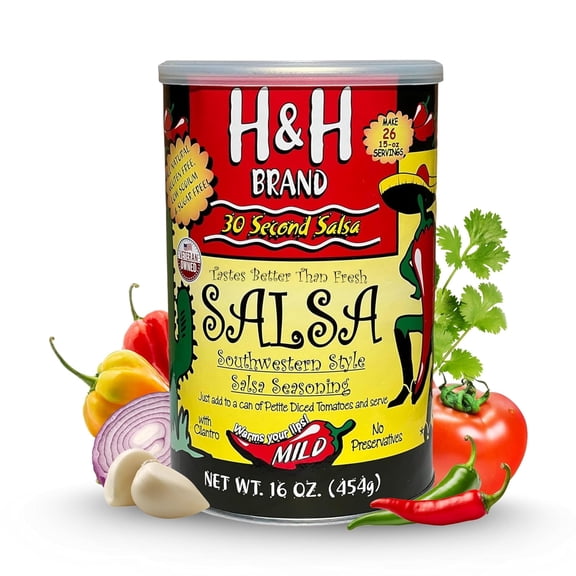 30 Second Salsa Seasoning Mix - Mild, (16-oz. Can Makes 26, 15-oz. Batches of Salsa, 1.15-Each)
