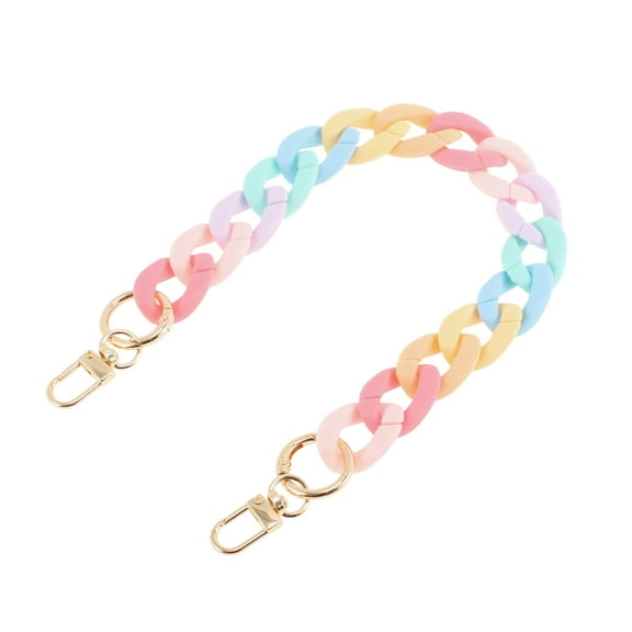 Unique Bargains 1 Pc Durable Handbag Chain Strap 14.57" Colorful Acrylic