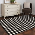 thumbnail image 5 of Buffalo Plaid Area Rug 3x5 Washable Rug Non Slip Farmhouse Black White Checkered Vintage Large Area Rug Indoor Floor Carpet for Entryway Bedroom Kitchen Living Room Home Office Dining Room Nursery, 5 of 9