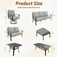 thumbnail image 6 of HOMREST Outdoor Swivel Rocker Patio Chairs with Coffee Table 3 PCS Bistro Set, 360 Degree Swivel Rocking Chair Patio Conversation Set with Thickened Cushions for Garden, Deck and Poolside, 6 of 9