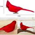 thumbnail image 3 of 12 PCS Artificial Red Cardinal Birds with Clip-5.0 Inch Christmas Cardinal Birds Clip for Christmas Tree Ornament Decorations, Arts and Crafts(Black Cockroach), 3 of 5